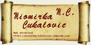 Miomirka Čukalović vizit kartica